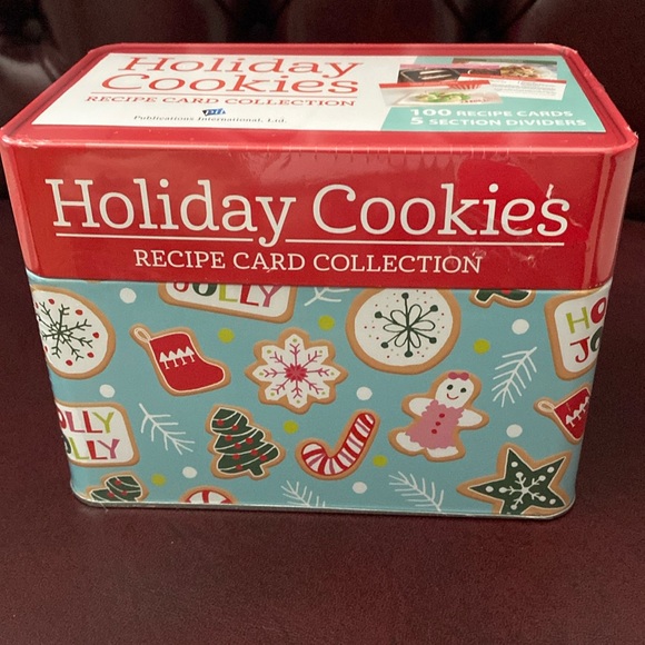 New In Tin Box 100 Recipe Cards With Dividers Box- Great Gift - Picture 1 of 8